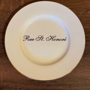 Gold & White Dinner Plate